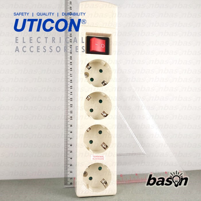 UTICON ST1482NC Multi Outlet - Stop Kontak 4 Lubang - TANPA KABEL