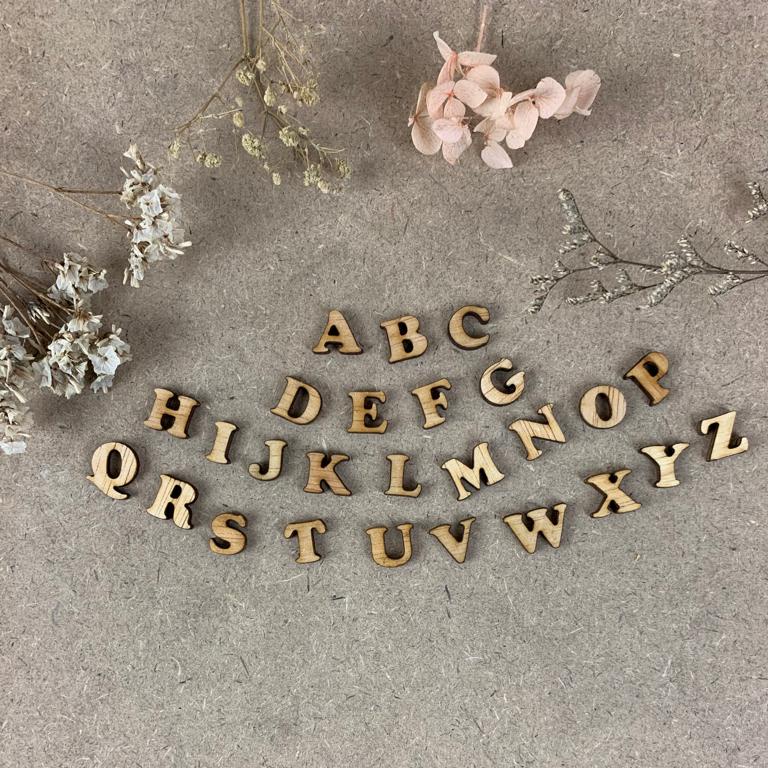 Laser cutting huruf A-Z bahan plywood