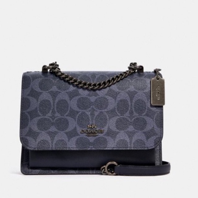 coach klare 91134 midnight navy crossbody signature