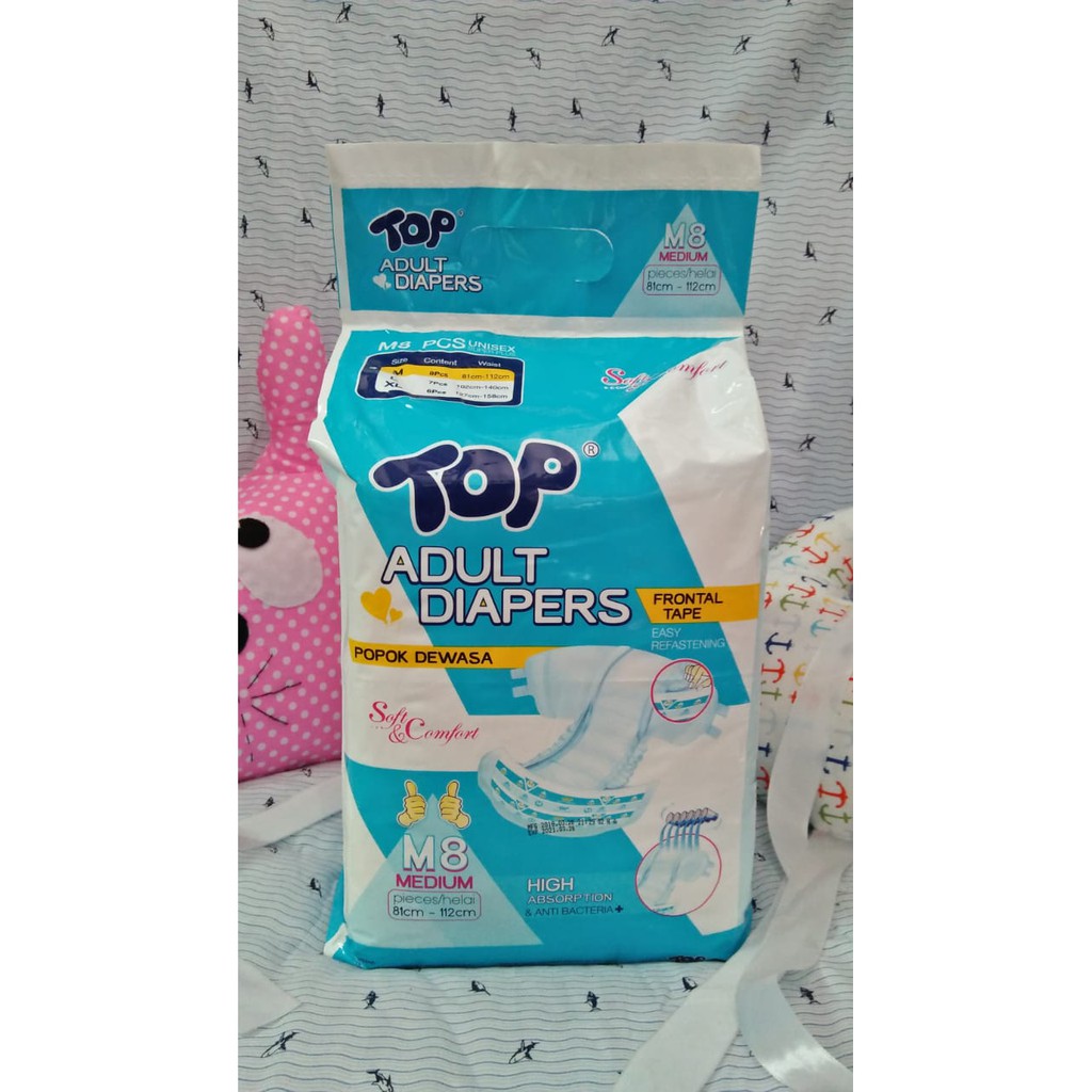 Top Adult Diapers M8 ( popok Dewasa ) - HTA SUSU / PAMPERS / DIAPERS