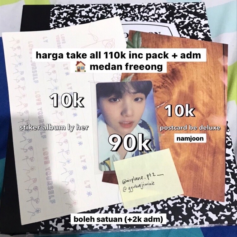 suga persona 4 pc photocard official bundle