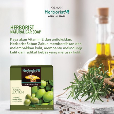 HERBORIST Sabun Batang Bar Soap 80gr | 160gr - Sere Lemongrass Beras Zaitun Aloe