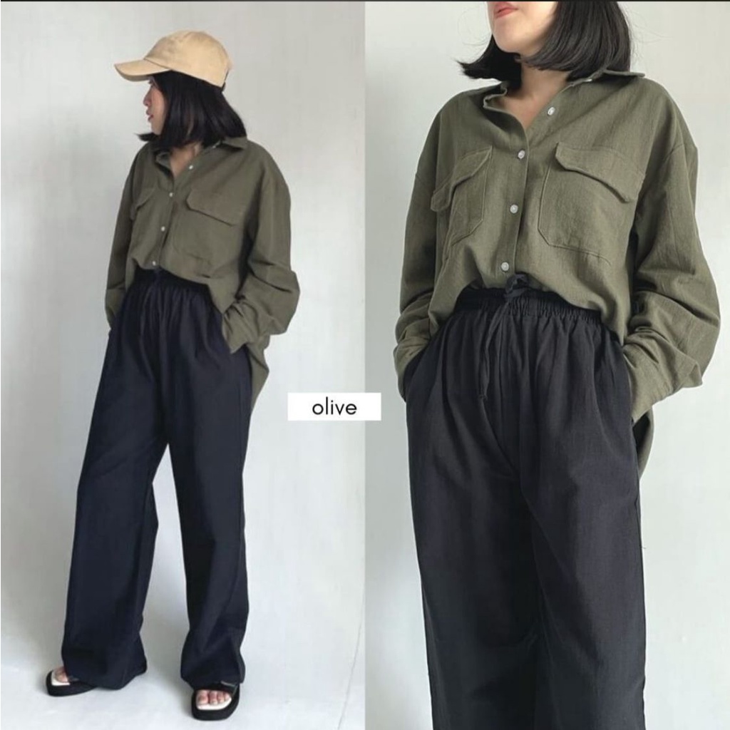 Shella Kemeja Linen Oversize