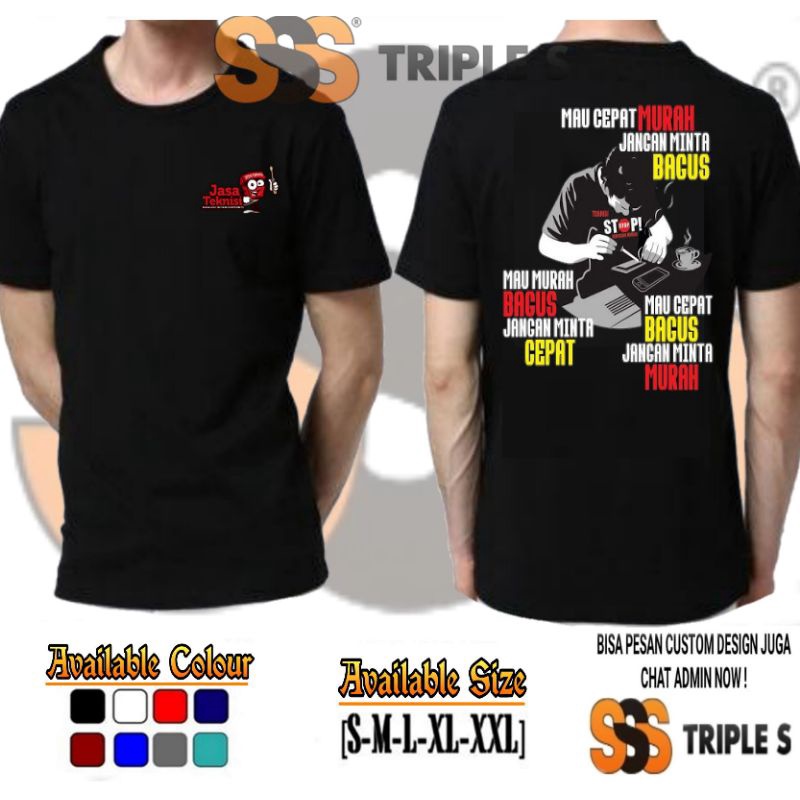 KAOS JASA TEKNISI TUKANG SERVICE HP KONTER KAOS KEREN COUNTER HANDPHONE