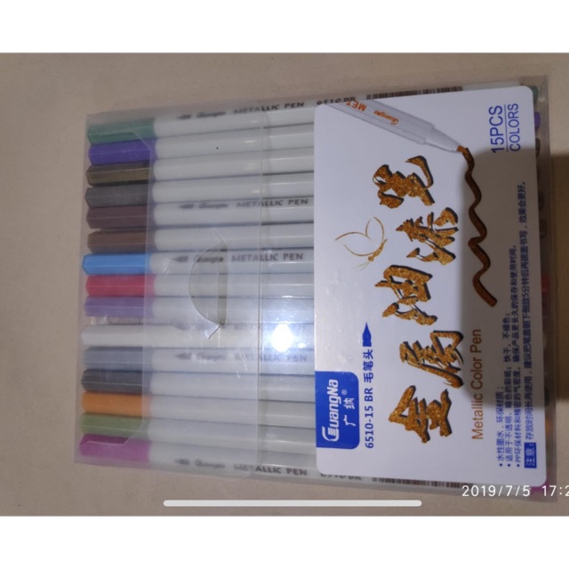 

Brush pen metalic set 15 warna bagus setara sta