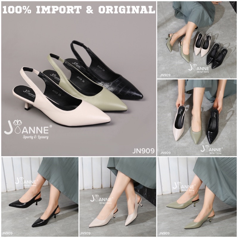RESTOCK!! [ORIGINAL] JOANNE Slingback Heels Shoes Sepatu Wanita #JN909