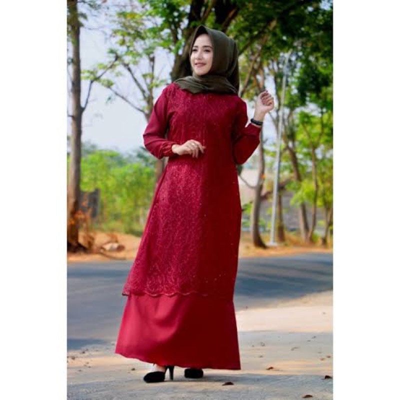 (MGA) GAMIS SWAN TILLE DAILY BUSUI DRESS MOSCREPE PREMIUM