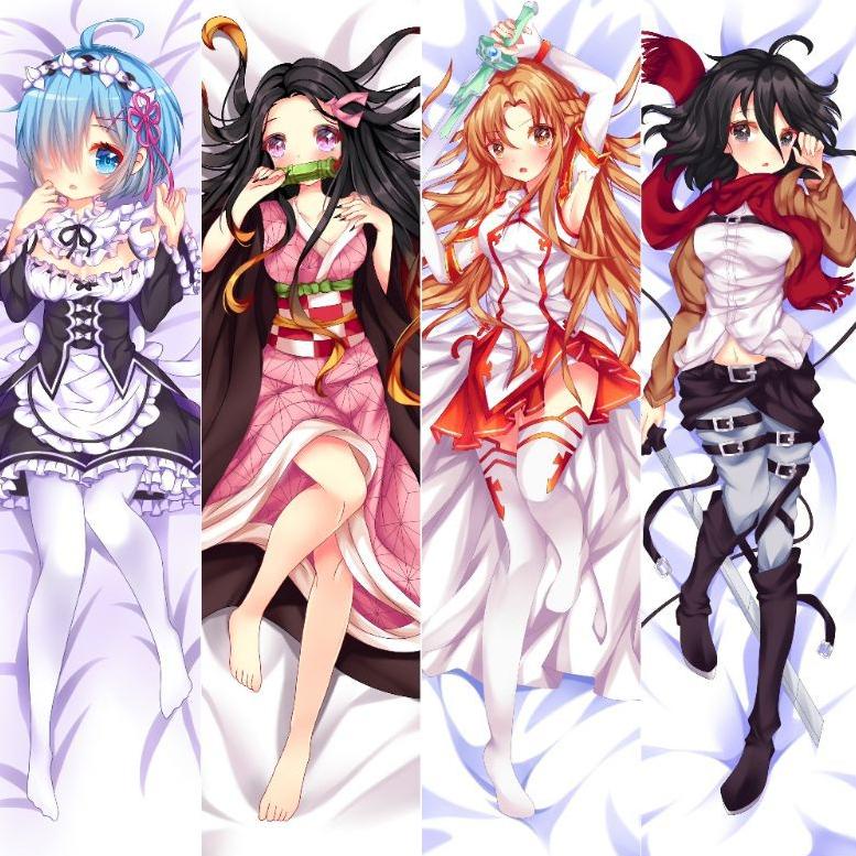 [KODE PRODUK SVNMB5854] custom bantal boneka dakimakura mini anime zerotwo rem mikasa asuna megumin 