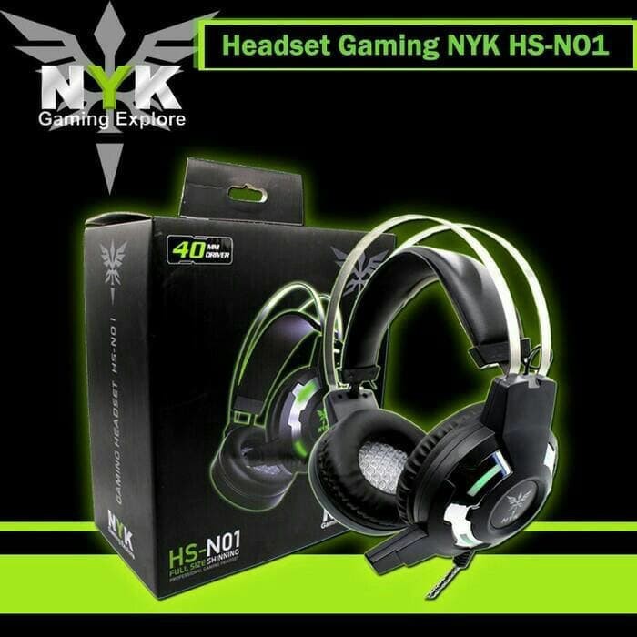 NYK HS N-01 / N01 Headset Gaming + Lampu LED NYK HS-N01 Headset Gaming