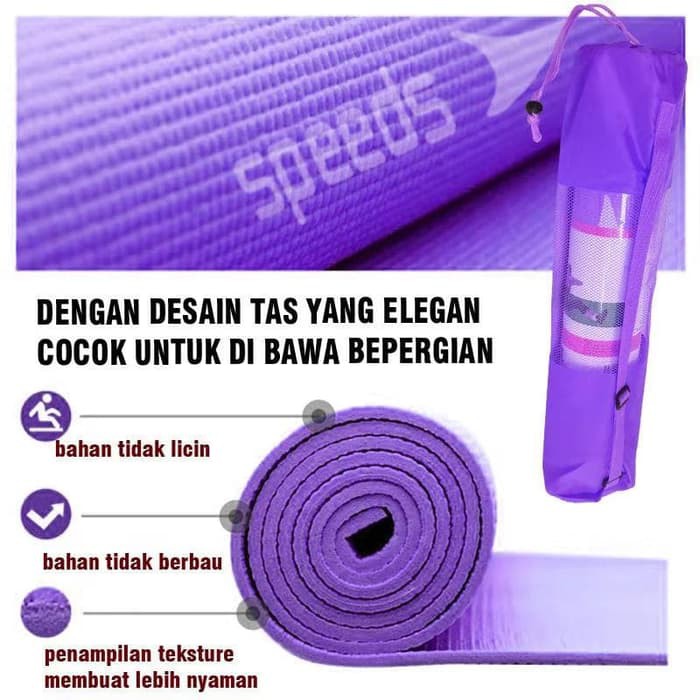 Matras Yoga Mat Karpet Spons Tikar Camping 173 x 61CM 7MM + Sarung Tas