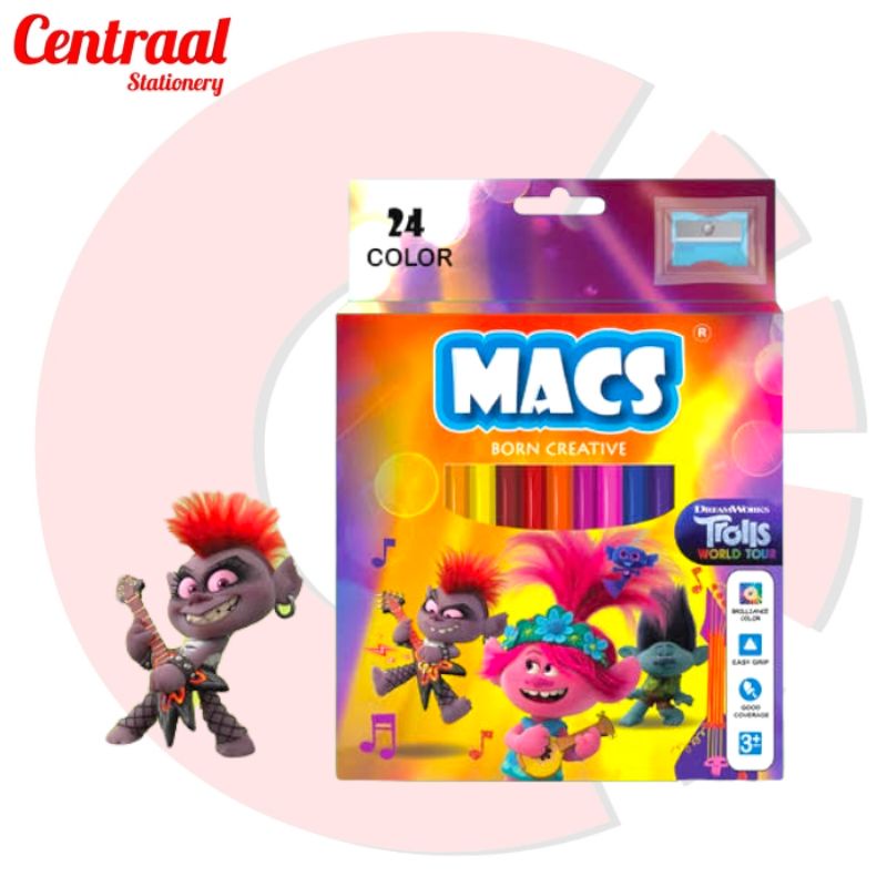 

Pensil Warna Macs 24C Trolls