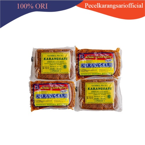 

Karangsari- Mixed 2 Bumbu Pecel Pedas 200 Gr, 2 Bumbu Gado-gado Tidak Pedas