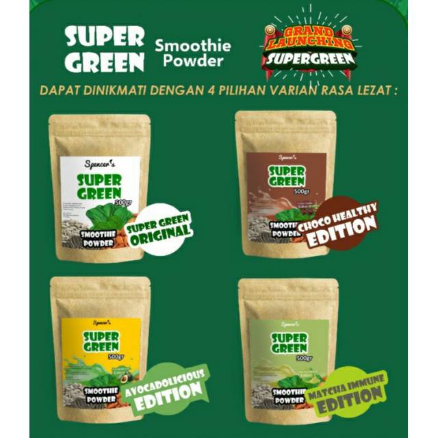

Minuman Smoothies Powder Supergreen by Spencer's