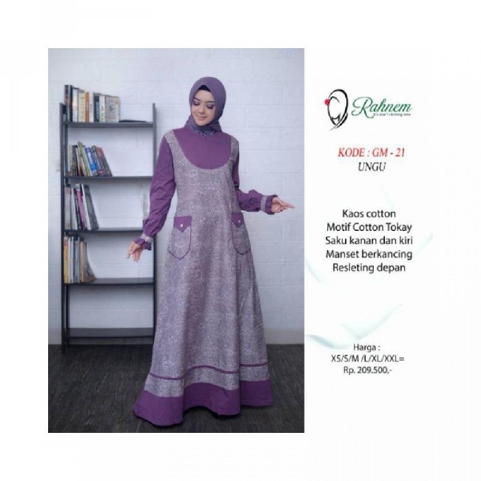 GAMIS RAHNEM GM 21 / Gamis Rahnem Original / GAMIS RAHNEM / BAJU GAMIS RAHNEM / GAMIS MODERN / GAMIS