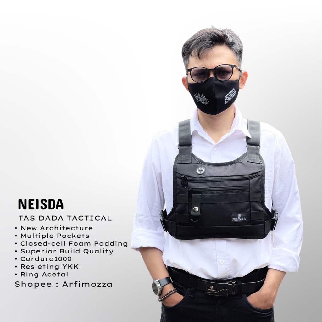 Tas Dada Rompi Pria Model Terbaru V1 Headset Original Neisda / Tas Selempang Cowok Keren Terbaru 2022