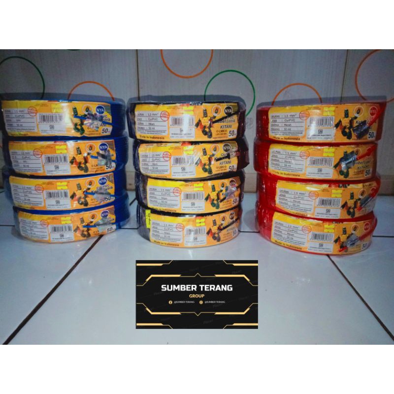 SUPER MURAHH!!! KABEL NYA KITANI ukuran 1,5mm 1 ROLL 50M