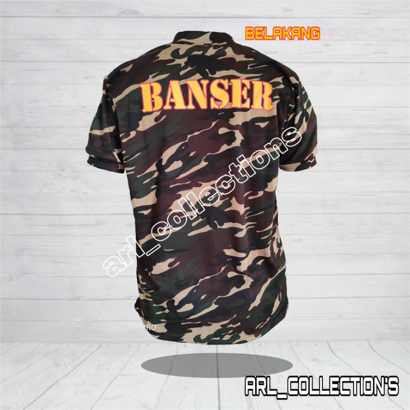 KAOS T-SHIRT LENGAN PENDEK LORENG BANSER ANSOR NASIONAL/KAOS OBLONG PENDEK LORENG BANSER