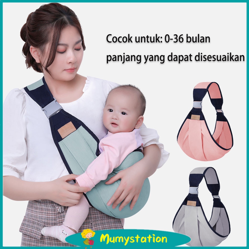 Mumystation geos gendongan bayi samping depan baby carrier 0-3tahun