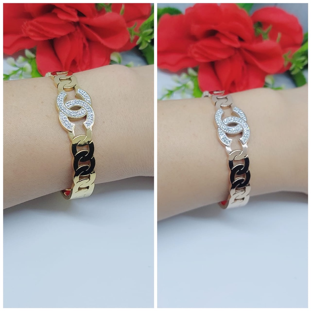 Titanium gelang permata  Perhiasan Fashion wanita 0047