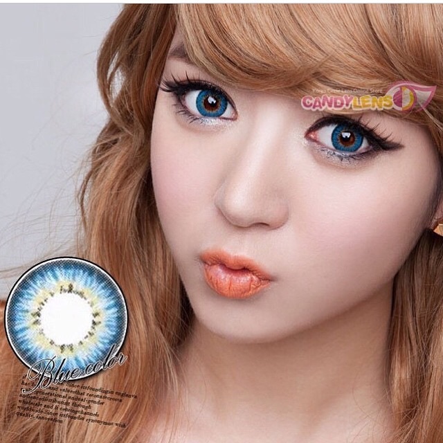 Softlens Puffy 3 Tone gray brown blue violet green