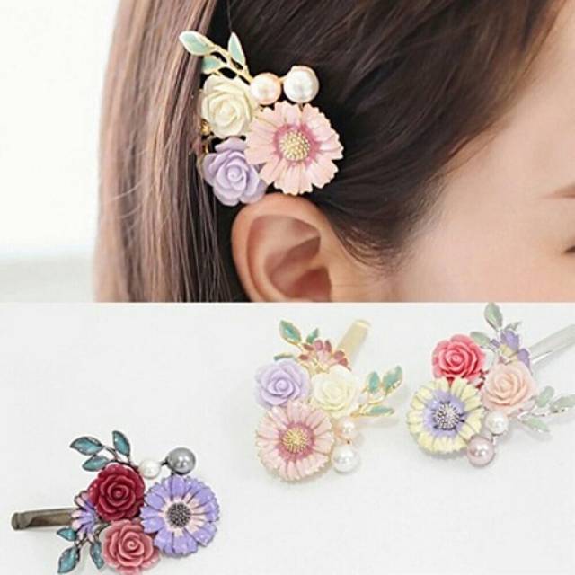 SALE MURAH Hairpin Jepitan Rambut Wanita Cantik Bunga