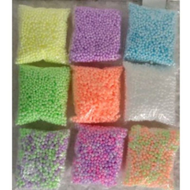 

butiran gabus styrofoam warna warni.butiran gabus.