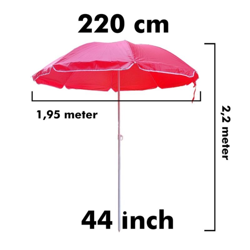 Payung Taman Tenda Jualan Murah  UK 44 inch =110-220cm