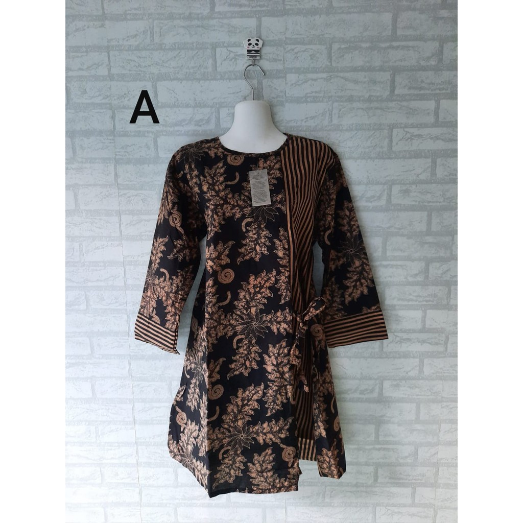 tunik dress batik kerja  seragam batik kerja