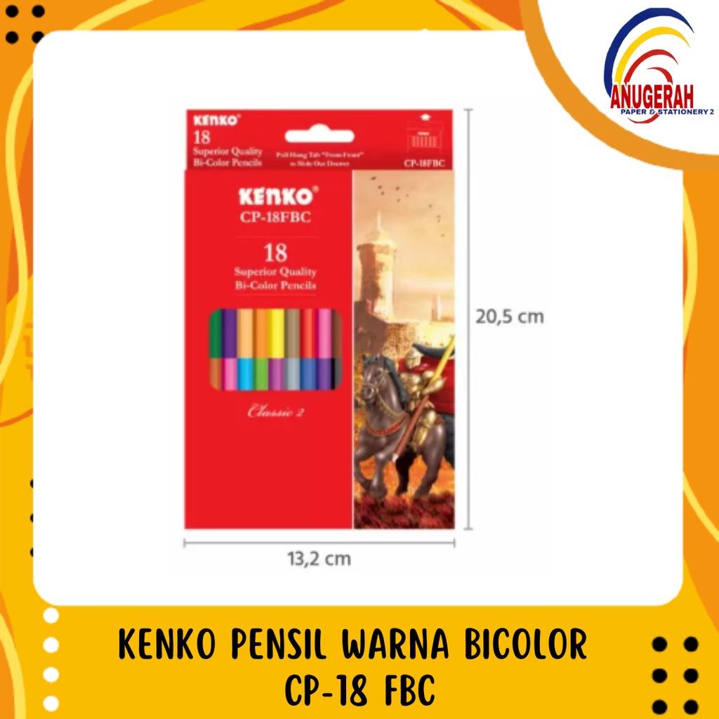 

KENKO PENSIL WARNA BICOLOR CP-18 FBC (PCS)