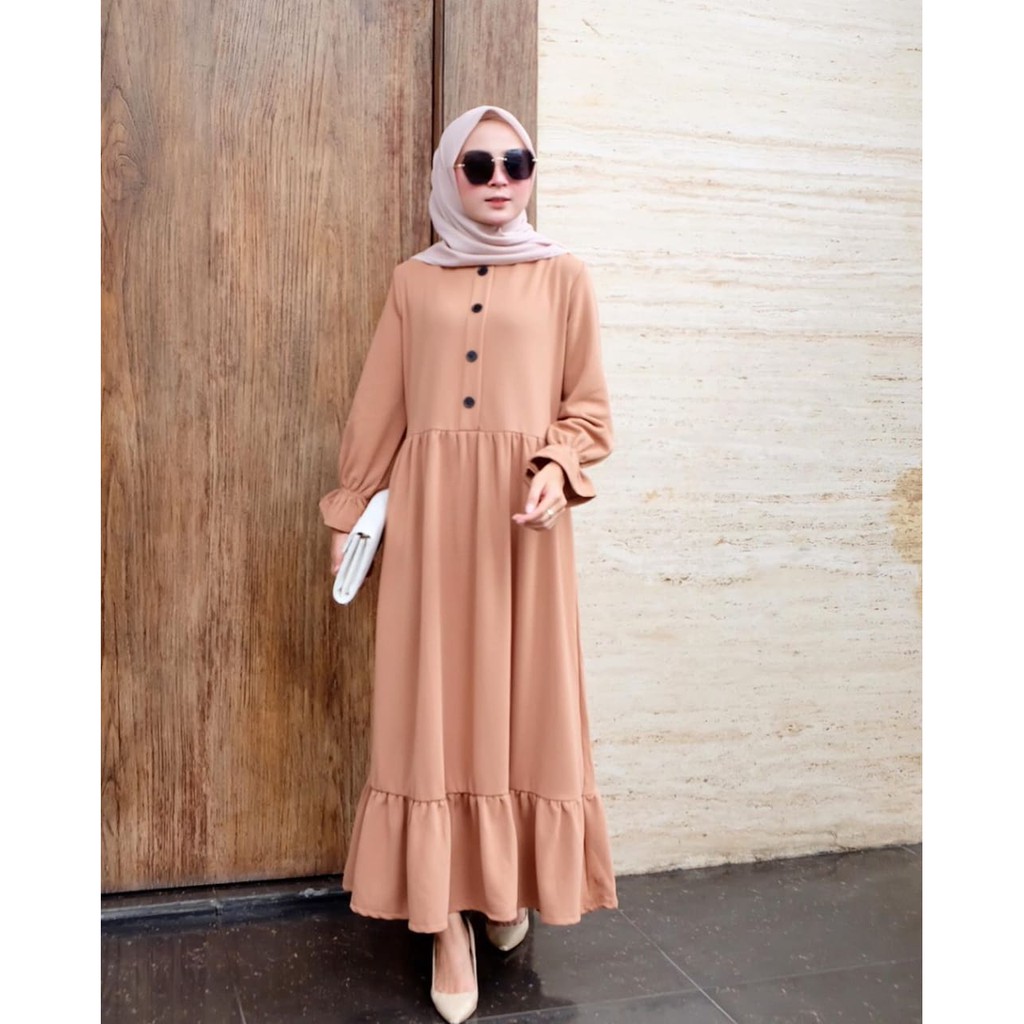 Adinda dress / DRESS WANITA MUSLIMAH / CASUAL DRESS / DRESS KEKINIAN