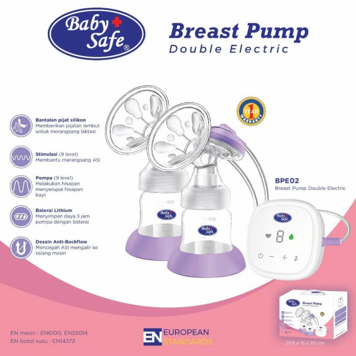 POMPA ASI / BABY SAFE BREASTPUMP DOUBLE ELECTRIC BPE02