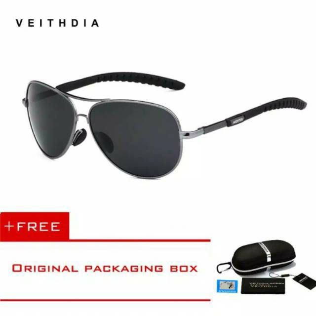 Veithdia Kacamata Original Polarized Anti UV Pria Wanita V3088