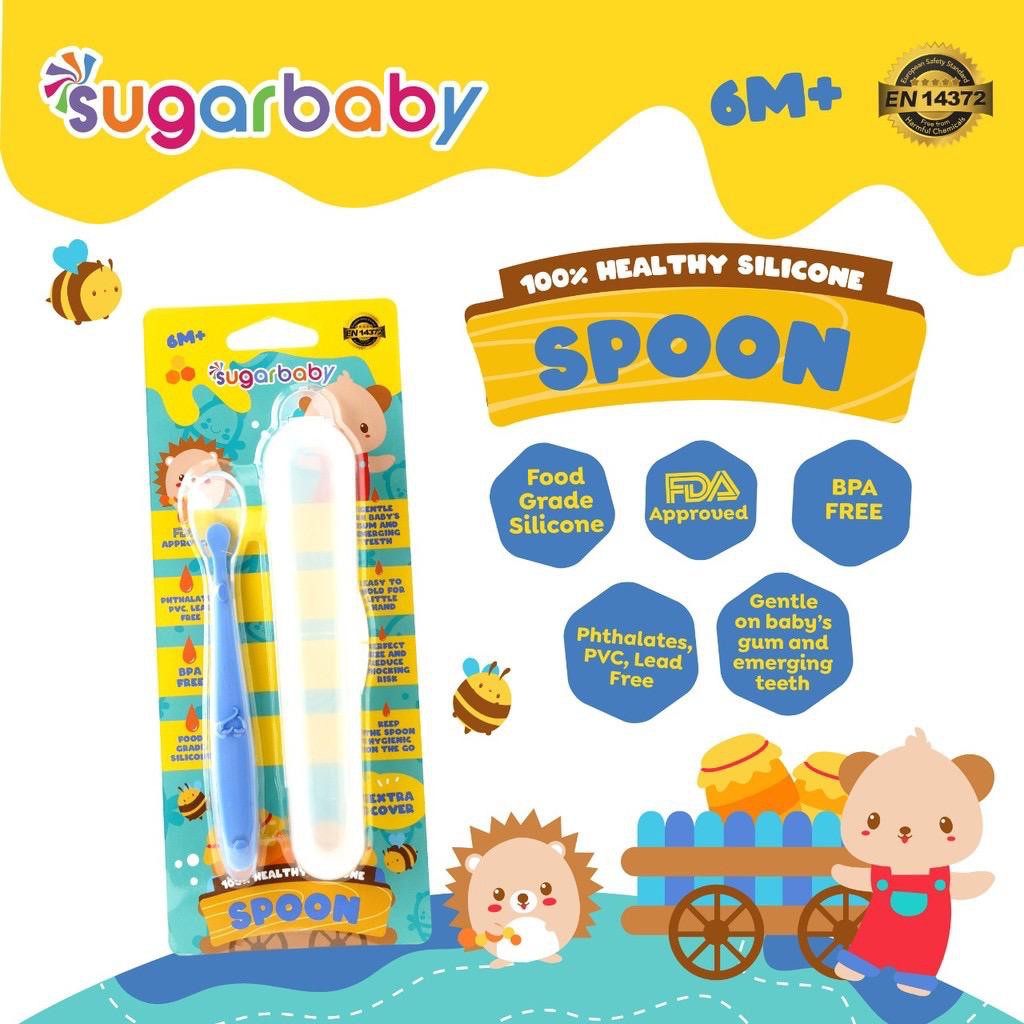 [FREE BUBBLE WRAP] Sugar Baby Silicone Spoon / Sendok Bayi Silikon