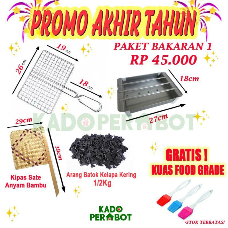 PROMO ALAT PANGGANG - PERALATAN BAKAR BAKARNA TAHUN BARU - PANGGANGAN IKAN - BBQ SET 1