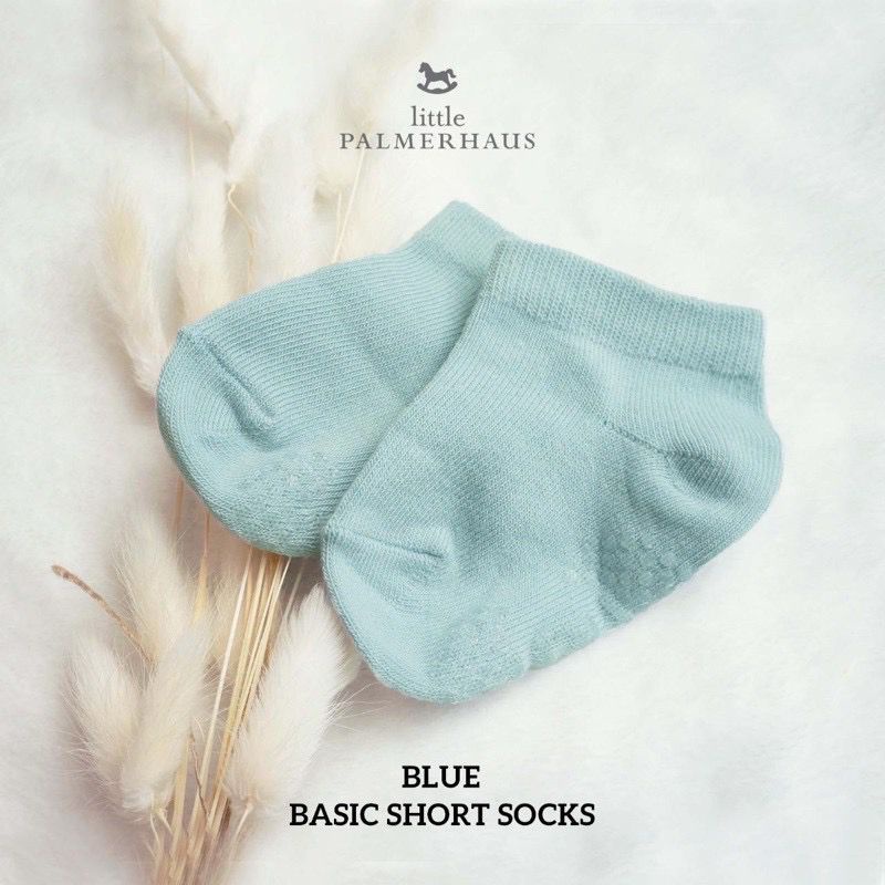 Little Palmerhaus - Basic Short Socks , Folded Cuff Socks, Stripe High Socks Antislip (Kaos Kaki Bayi Antislip) 0-24 Bulan