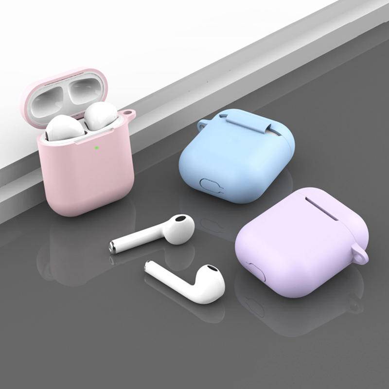 Case Pelindung Earphone Wireless Bahan Silikon Dengan Kait Untuk Apple Airpods 1 2 3 Pro