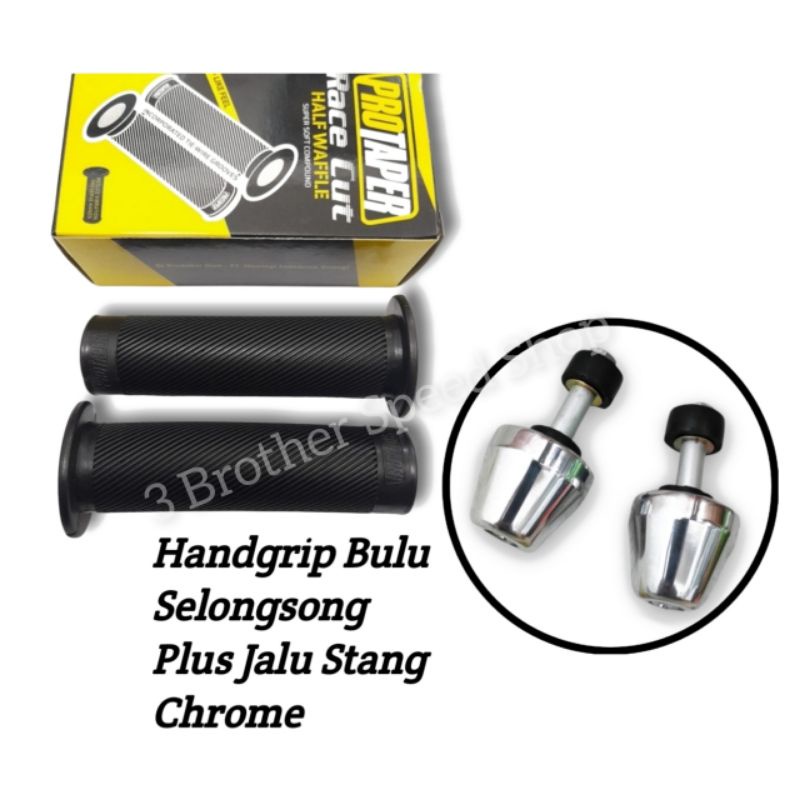 Handgrip Model Bulu Polos Hitam Beat Mio Vario Scoopy Jupiter Mx R15 R25 Nouvo Rx King Vixion Xeon Spacy Plus Jalu Stang Chrome