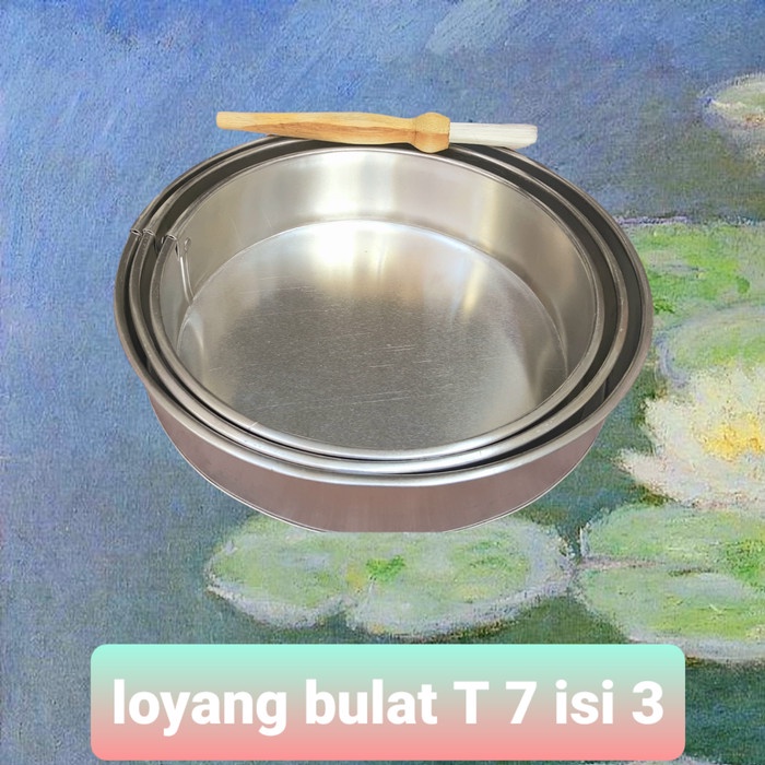 

Baru Loyang Bulat Tinggi 7 x Diameter 24 22 20 Kuas gg Kayu 1 1 SET Mz