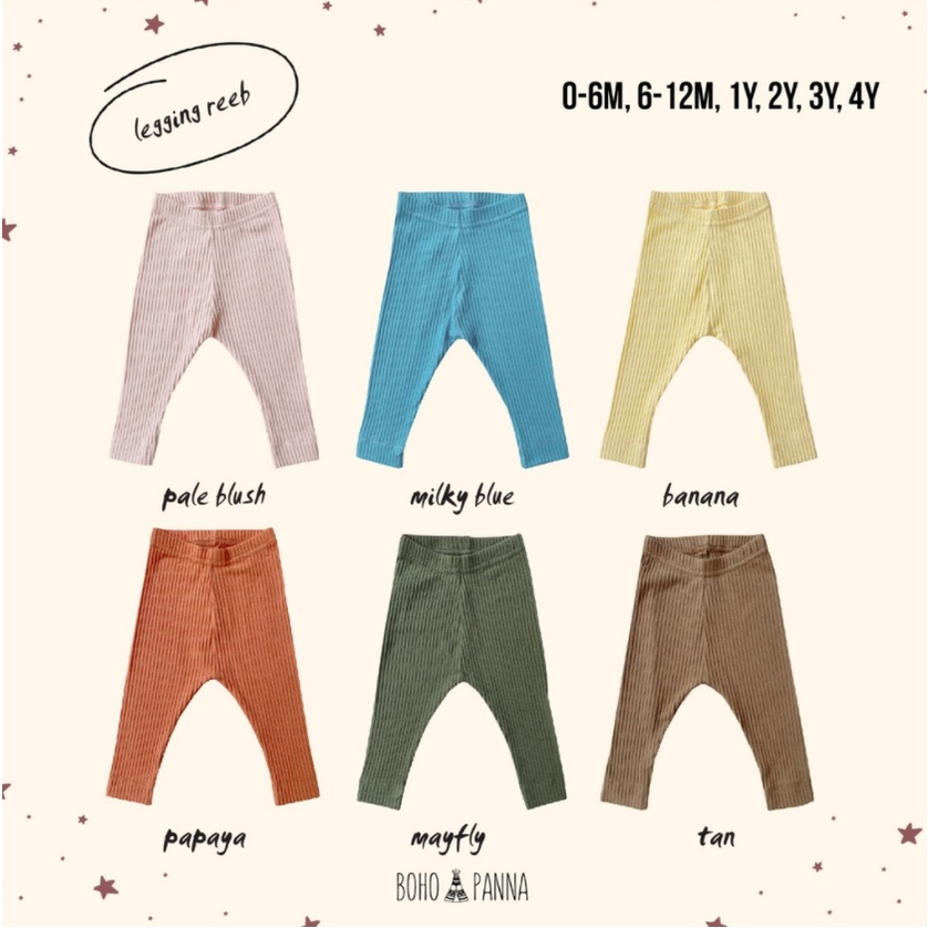 Bohopanna Legging Rib / Reeb 0-4 Tahun Celana Legging Anak CBKS SO