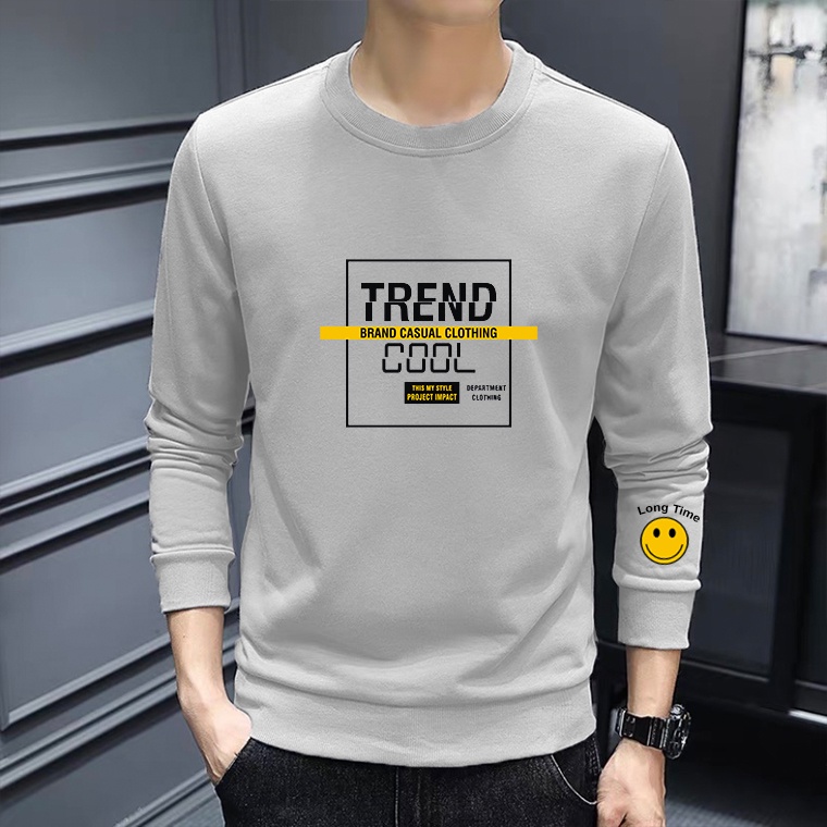 Lilipop.id Baju Trend Cool Pria Atasan Lengan Panjang Kaos Tshirt Basic long sleeve