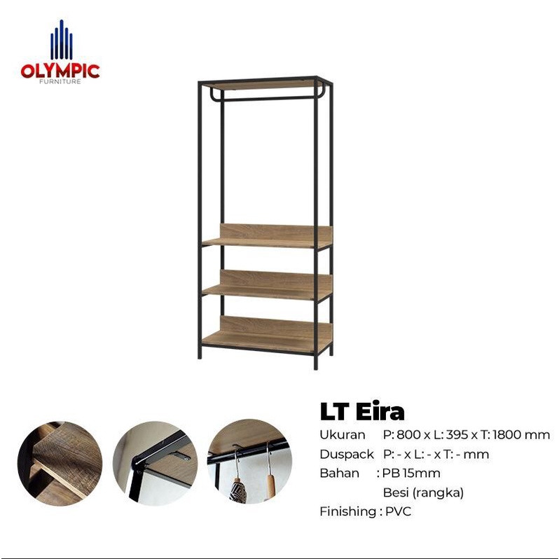 Rak Gantungan Rak Besi serbaguna Olympic LT Eira Bandung