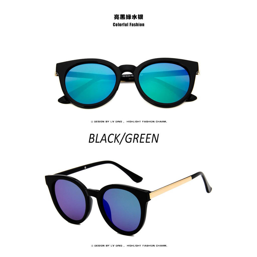 2018 Kacamata Bingkai Kacamata Fashion Baru Korea Wanita / Pria Dengan 10 WARNA free gift-BLACK/GREEN