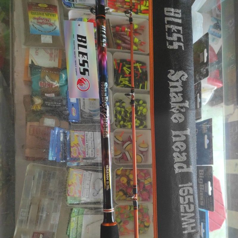 Stik Rod pancing BLESS SNAKE HEAD 165 carbon
