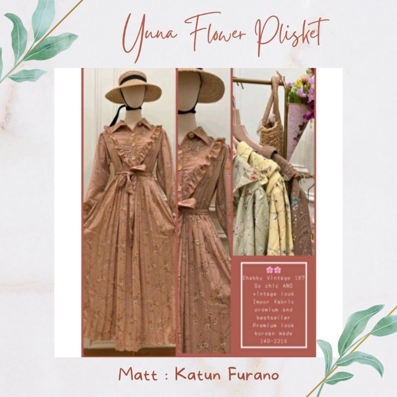 YUNA PLISKET GAMIS BUNGA