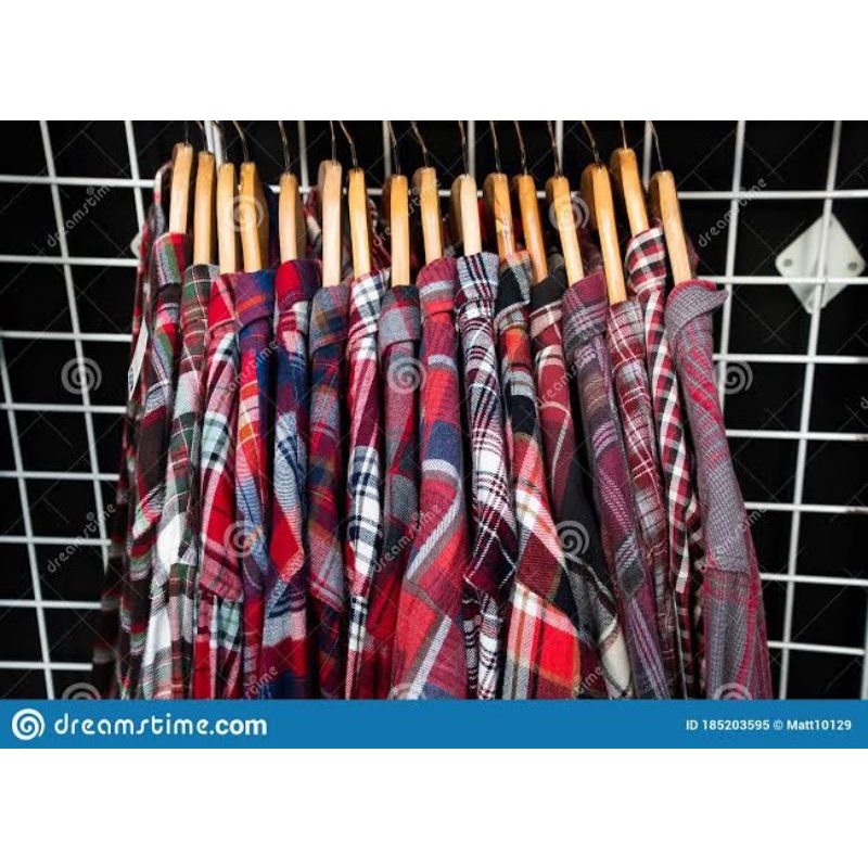 Kemeja Flanel pria hem lengan panjang distro murah