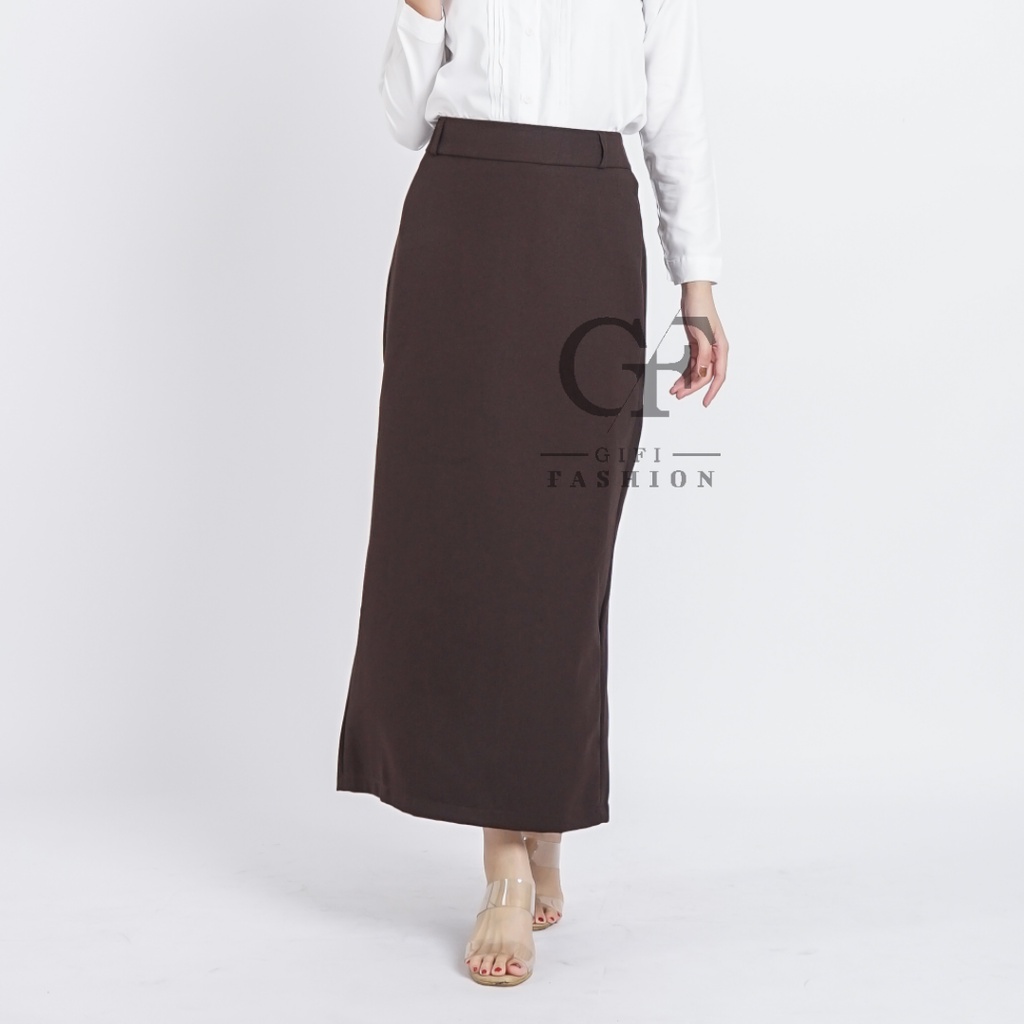 ROK KERJA WANITA / /ROK FORMAL/ ROK REMPEL KERJA / ROK SPAN KERJA / ROK PANJANG POLOS / ROK KANTOR-6