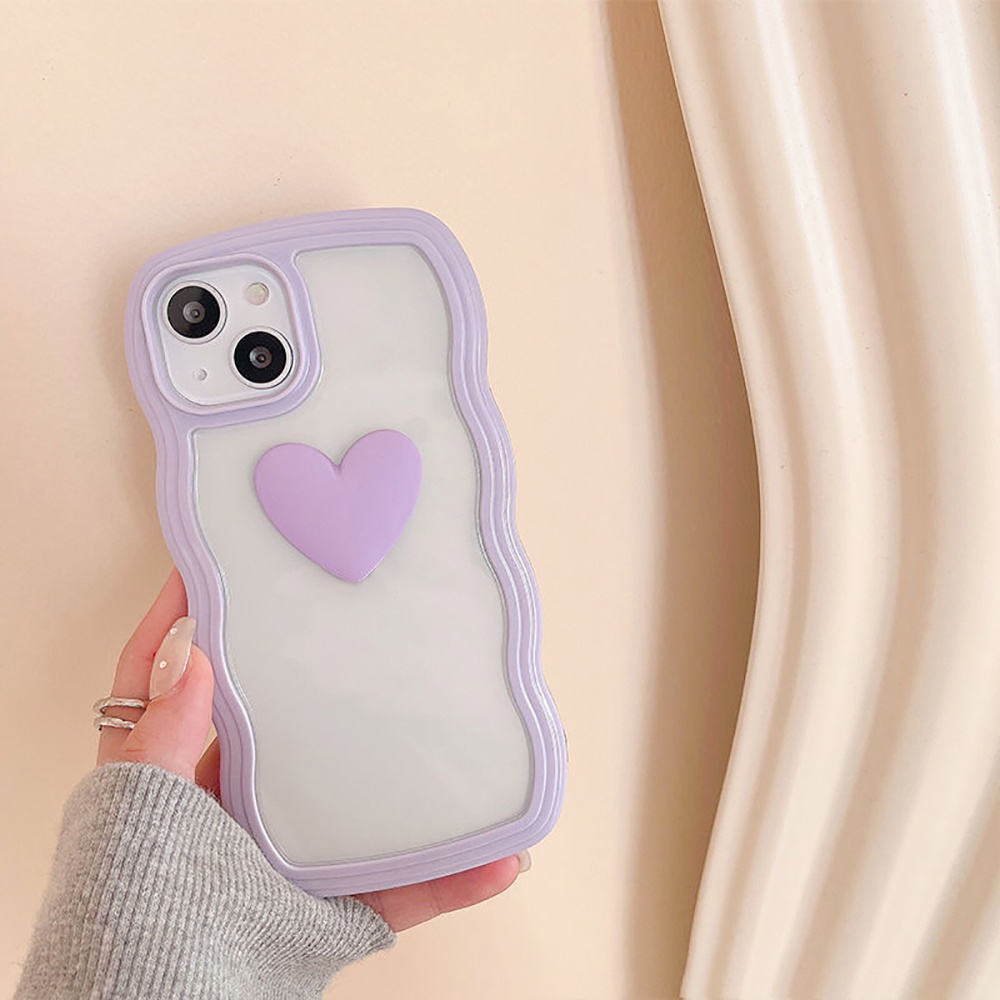 Soft Case TPU Motif Hati 3D Warna Permen Untuk iPhone 11 13 12 14 Pro X XS XR 8 7 6 Plus