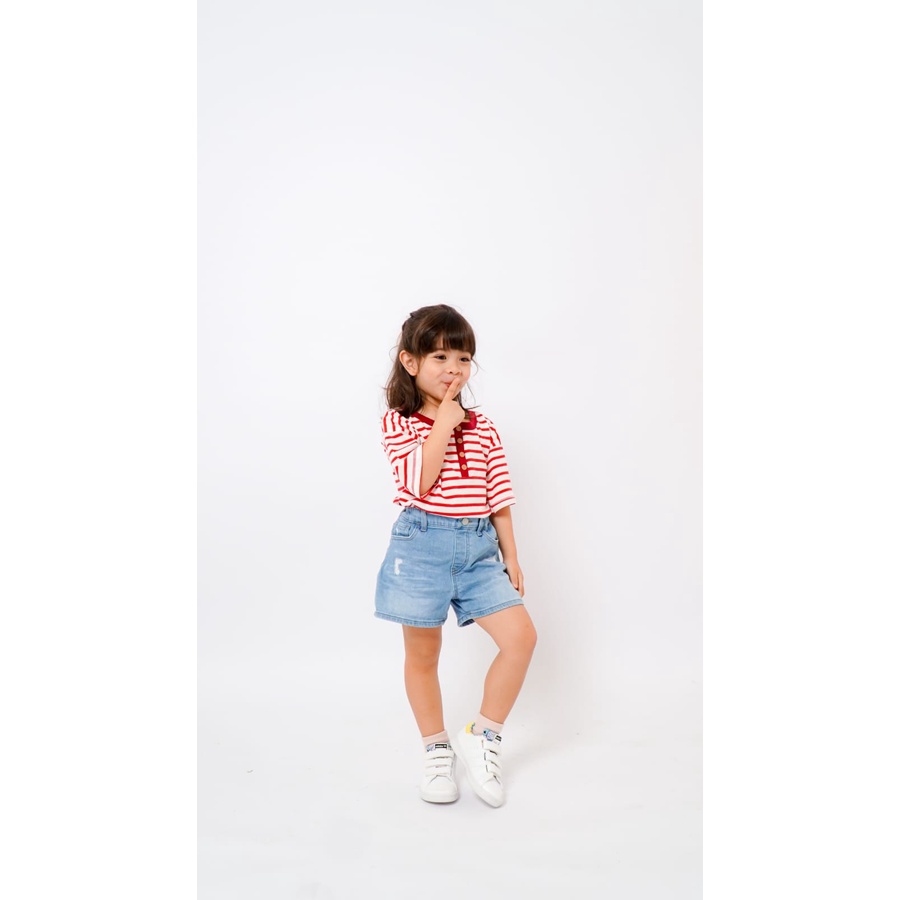 Busan Oversized Tee Awesome Kids | Baju Kaos Anak Motif Garis | DUO KRUCILS