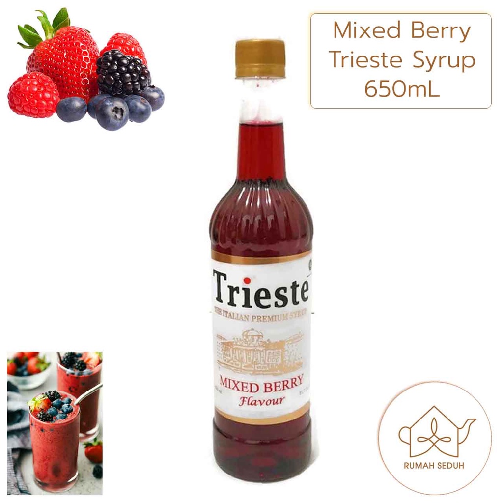 

650 mL Trieste Mixed Berry Syrup - Sirup Mix Berries - Sirop Beuah Beri