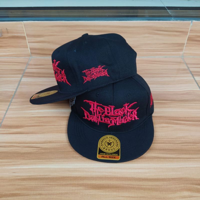 Topi Snapback metal distro pria Bordir the black Dahlia murder